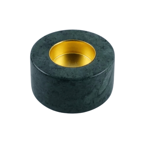 MARBLE ROUND T-LIGHT HOLDER (NATURAL) 